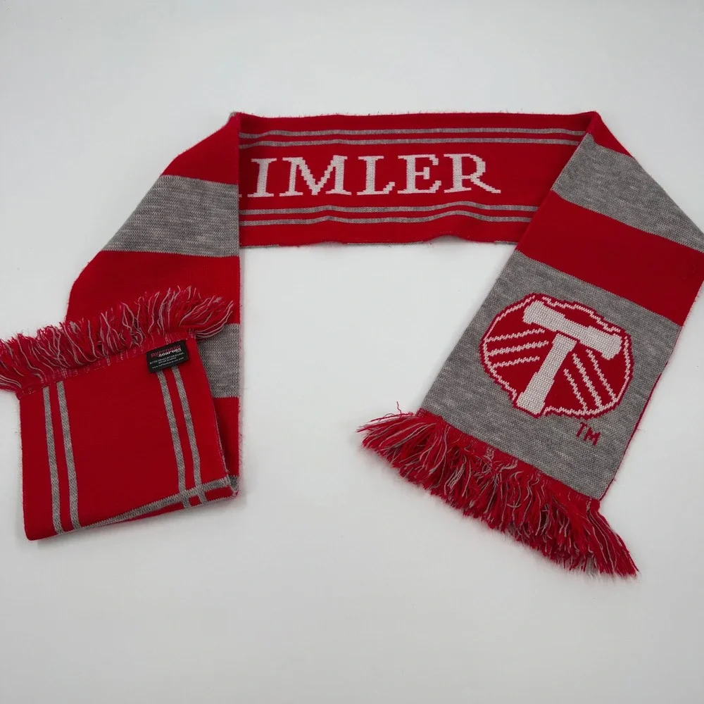 Daimler Portland Timbers‎ Knit Scarf Red Gray Logo Acrylic Made in Turkey